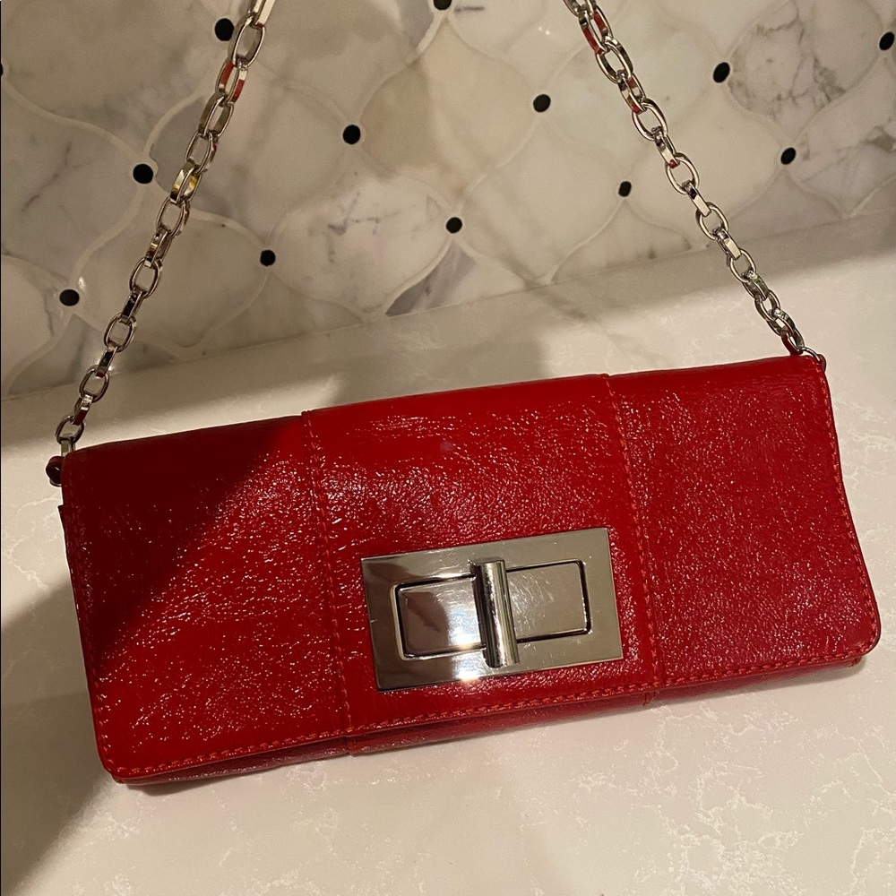 Banana Republic Red Patent Bag